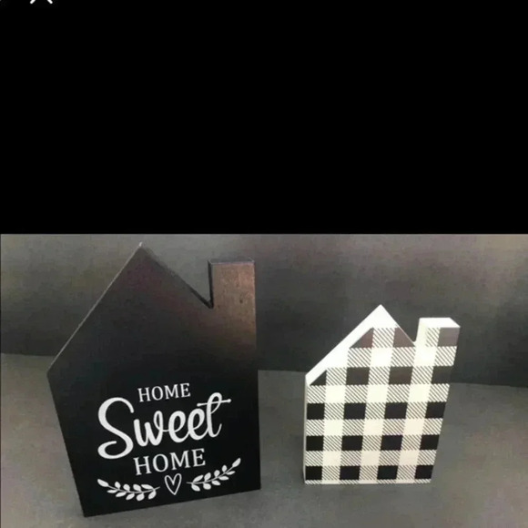 home decor items black and‎ white 2 piece - Picture 1 of 1